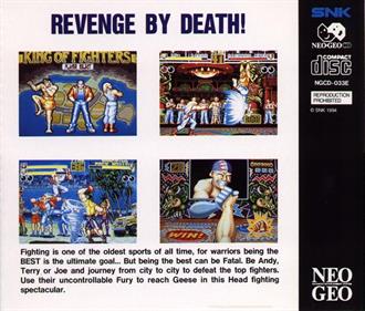 Fatal Fury: The Battle of Fury - Box - Back Image