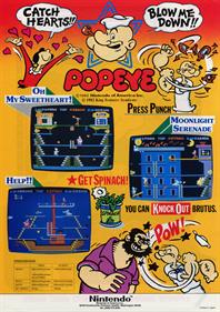Popeye (Nintendo) - Advertisement Flyer - Back Image
