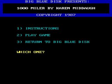 1000 Miler - Screenshot - Game Title Image