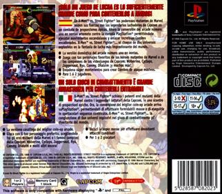 X-Men vs. Street Fighter - Box - Back Image