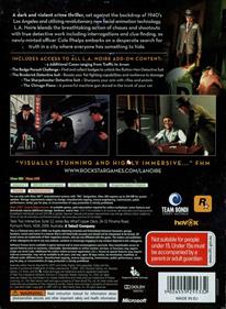 L.A. Noire: The Complete Edition - Box - Back Image