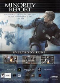Minority Report: Everybody Runs - Advertisement Flyer - Front Image
