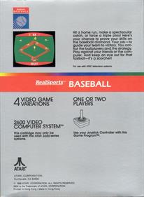 RealSports Baseball - Box - Back Image