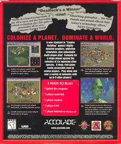 Deadlock: Planetary Conquest - Box - Back Image