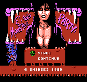Elvira's Monster Party - Screenshot - Game Title Image
