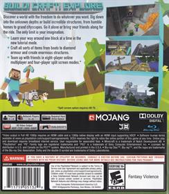 Minecraft: PlayStation 3 Edition - Box - Back Image