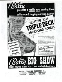 Big Show (1956) - Advertisement Flyer - Front Image