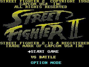 Street Fighter II: The World Warrior - Screenshot - Game Select Image