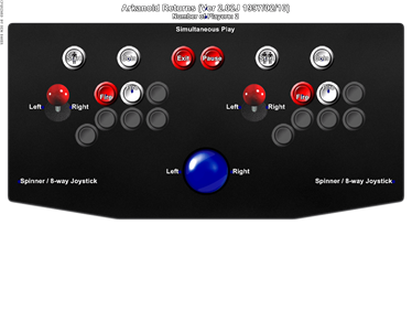 Arkanoid Returns - Arcade - Controls Information Image