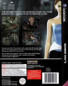 Resident Evil 3: Nemesis - Box - Back Image