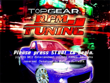Top Gear: RPM Tuning  - Screenshot - Game Title Image