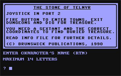 Telnyr I: The Stone of Telnyr - Screenshot - Game Title Image