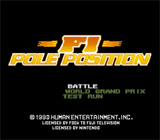 F1 Pole Position - Screenshot - Game Title Image