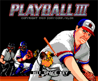 Playball III - Screenshot - Game Title Image
