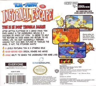 Tom and Jerry in Infurnal Escape - Box - Back Image