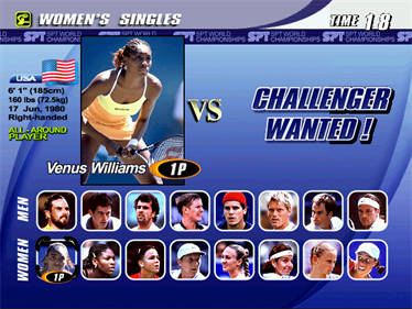 Virtua Tennis 2 - Screenshot - Game Select Image