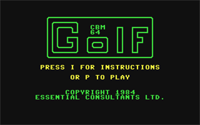 Golf (Yes! Software) - Screenshot - Game Title Image