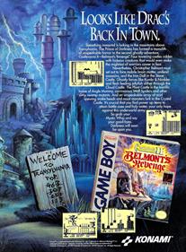 Castlevania II: Belmont's Revenge - Advertisement Flyer - Front Image