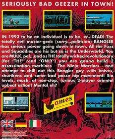 The Ninja Warriors - Box - Back Image