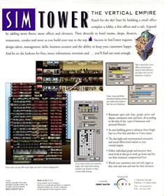 SimTower: The Vertical Empire - Box - Back Image