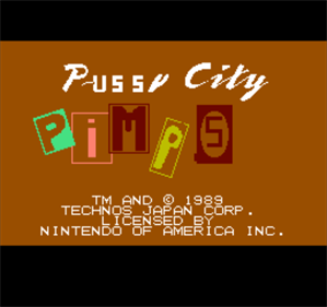 Pussy City Pimps - Screenshot - Game Title Image