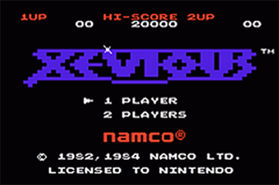 Classic NES Series: Xevious - Screenshot - Game Title Image