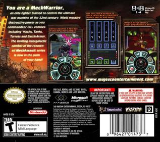 MechAssault: Phantom War - Box - Back Image