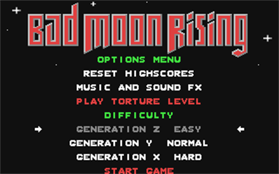 Bad Moon Rising - Screenshot - Game Select Image