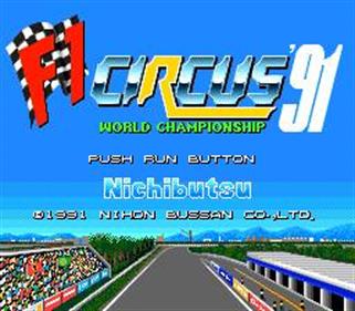 F1 Circus '91 - Screenshot - Game Title Image