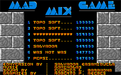 The Pepsi Challenge: Mad Mix Game - Screenshot - High Scores Image