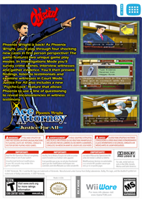 Phoenix Wright: Ace Attorney: Justice For All - Box - Back Image