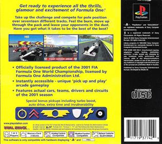 Formula One Arcade - Box - Back Image