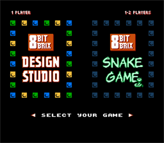 8Bit Brix Design Studio & Snake Game - Screenshot - Game Title Image