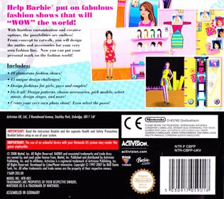 Barbie Fashion Show: An Eye for Style - Box - Back Image
