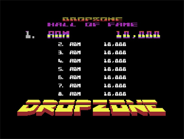 Dropzone 128 - Screenshot - High Scores Image