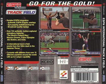 ESPN International Track & Field - Box - Back Image
