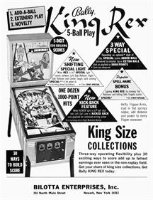 King Rex - Advertisement Flyer - Front Image
