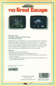 The Great Escape (Ocean Software) - Box - Back Image
