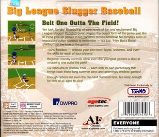 Big League Slugger Baseball - Box - Back Image