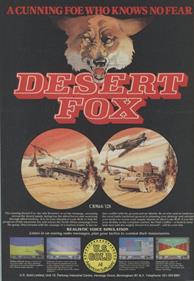 Desert Fox - Advertisement Flyer - Front Image