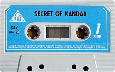 Secret of Kandar - Cart - Front Image