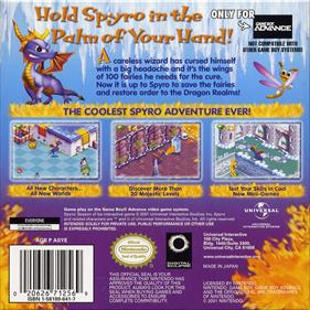 Spyro: Season of Ice - Box - Back Image