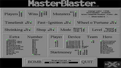 MasterBlaster - Screenshot - Game Select Image