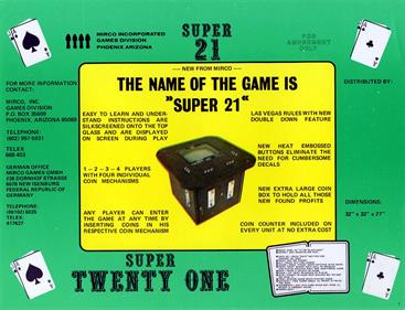 Super Twenty One - Advertisement Flyer - Front Image