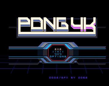 Pong 4k - Screenshot - Game Title Image