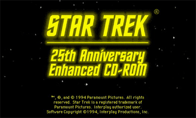 Star Trek: 25th Anniversary: Enhanced CD-ROM - Screenshot - Game Title Image