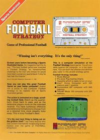 Computer Football Strategy - Box - Back Image