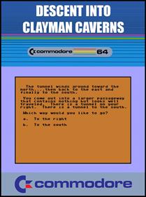 Descent into Clayman Caverns - Fanart - Box - Front Image