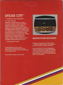 Spider City - Box - Back Image