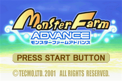 Monster Rancher Advance - Screenshot - Game Title Image